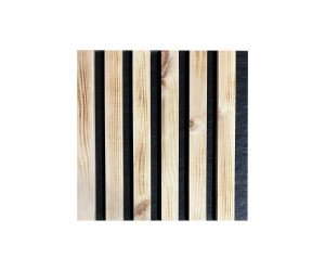 Panel de pared de madera natural 2700 x 300mm (Natural-Negro)